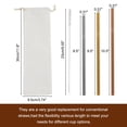 thumbnail image 6 of Twoworld 3 Pcs Reusable Metal Straws,Stainless Steel Straws Set of 0.31"Wide Drinking Straws 8.5" 9.5" 10.5" Straight Straws Travel with Travel Case Cleaning Brush, 6 of 6
