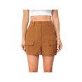 thumbnail image 3 of Asklazy Women High Waist Pockets overalls Shorts Summer Casual Shorts,US Size,Brown,M, 3 of 10