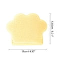 thumbnail image 3 of Unique Bargains 1 Pc Reusable Sponge Face Scrubber Cat Claws for Removing Makeup 5.31"x4.33" Yellow, 3 of 5