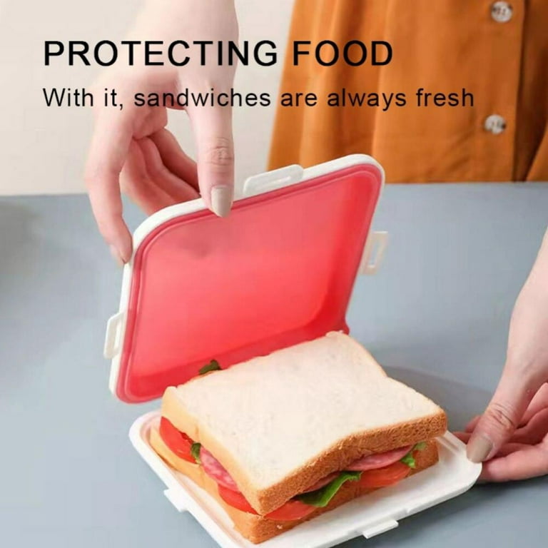 Moocorvic Sandwich Containers Reusable Snack Box Container Lunch Containers for Kids, Sandwich Containers for Lunch Boxes, BPA Free, for Food Storage