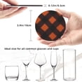 thumbnail image 5 of 6 Pce Leather Coasters 3.9in With Coasters Storage Box Antifouling And Antiscalding For Dining Room Kitchen Office Bedroom Living Room Argyle Plaid Darkorange_2, 5 of 8