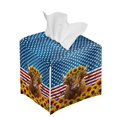 thumbnail image 6 of ZUXONGSY Highland Cow Square Tissue Box Cover Sunflower PU Leather Tissue Box Modern PU Leather Tissue Box Holder Convenient to Use Tissue Organizer Bathroom Decor 4th of July, 6 of 7