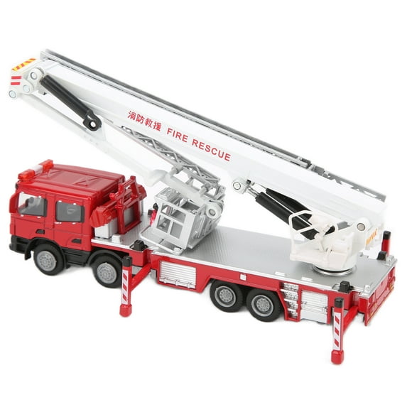 1:50 Ladder Fire Truck Toy, Model Ascending Fire Truck Toy High Simulation Educational For Home