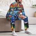 thumbnail image 7 of Fotbe Floral Truck Welcome Pattern Long Sleeve Pajama Set for Men,Sleepwear Set,2-piece Loungewear Set,Soft PJs Comfy Nightwear with Pockets-X-Large, 7 of 7