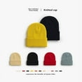 thumbnail image 5 of Men's and women's autumn and winter fashion knitting cap warm Korean version of the hat package head wool cap riding ear protection cold cap, 5 of 5