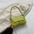 thumbnail image 4 of Bolsa De Hombro Bolso bandolera con hebilla de bloqueo de metal con personalidad elegante para mujer (verde) Ehuebsd Para Estrenar, 4 of 6