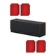 thumbnail image 1 of Caja organizadora de cartas coleccionables premium con capacidad para 100 o más de 400 cartas. negro rojo, 1 of 9
