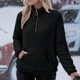 thumbnail image 7 of BVOFAR Quarter Zip Fleece Pullover for Women Fuzzy Sherpa Lined Sweatshirts Warm Fluffy Long Sleeve Sweaters with Pockets Fall Trendy Outerwear, 7 of 7