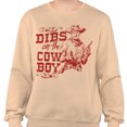 thumbnail image 2 of Dibs On The Cowboy Sweatshirt Unisex Large Sand, 2 of 5