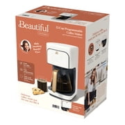 Beautiful by Drew Barrymore 12-Cup Programmable Coffee Maker, White Icing