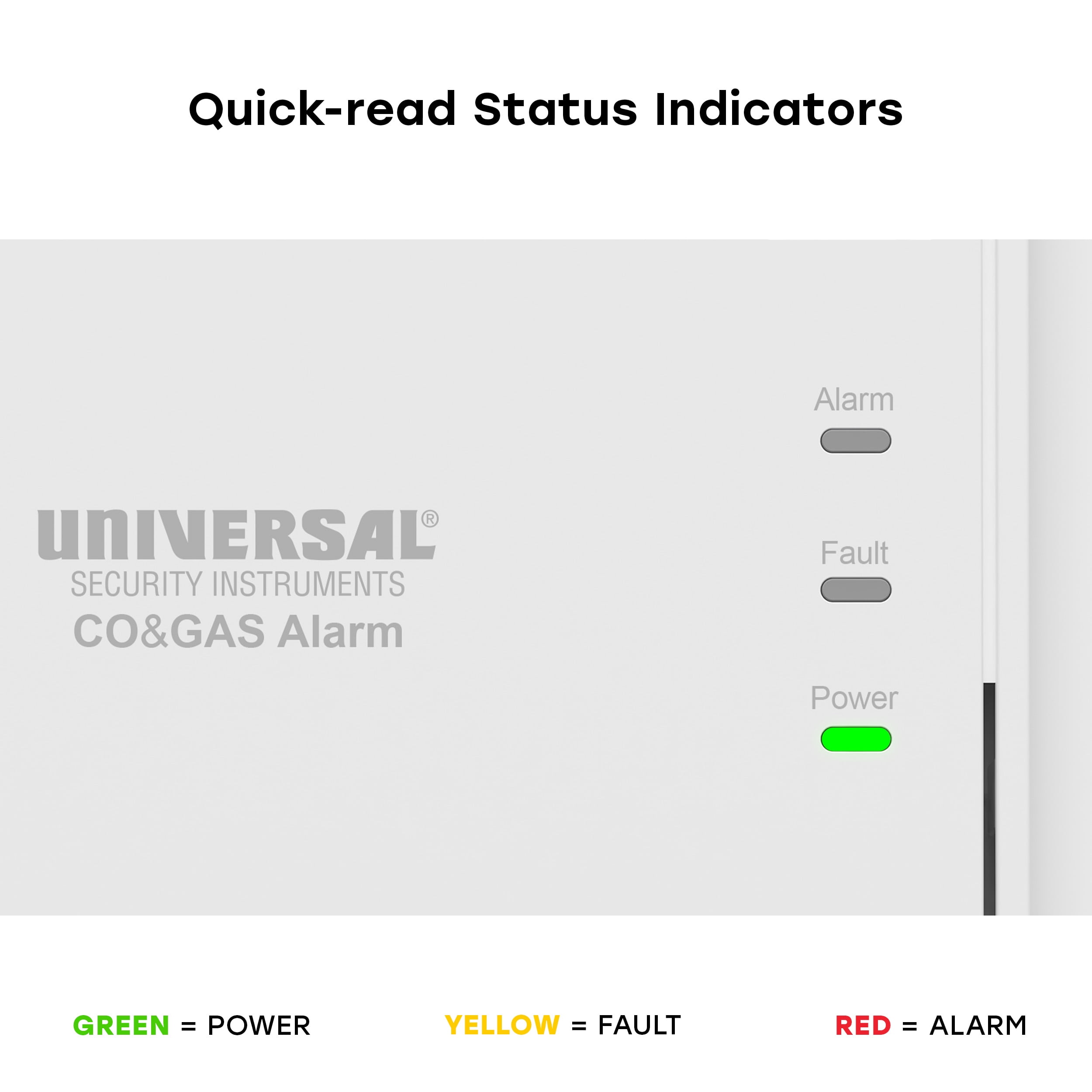 Universal Security Instruments 10-Year Battery Carbon & Natural Gas Alarm