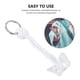 thumbnail image 3 of unbranded White Miniature Spine Keychain Durable Plastic Keyring for Mobile Phone and Bag, 3 of 7