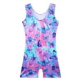 thumbnail image 2 of BAOHULU Girls Gymnastics Leotards Toddler Unitard Kids Short Tank Biketard Dance Clothes, 2 of 6
