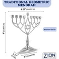 thumbnail image 4 of Last Minute Complete Hanukkah Menorah Kit - 9" Menorah, 44 Colored Hanukkah Candles, Chanukah Handbook Guide , 4 Colored Dreidels, Chocolate Gelt Coins - Chanukkah Essentials in 1 Box by Zion Judaica, 4 of 9