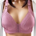 thumbnail image 3 of Gibobby Brasier Mujer Sujetador grande para dormir con hebilla lateral frontal para mujer(Oro Rosa,36), 3 of 4