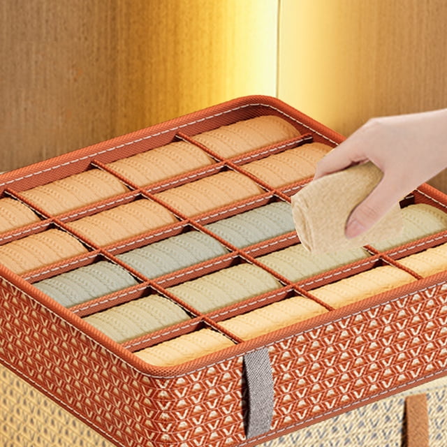 Organizador de cajones plegable de tela para ropa y ropa interior | Divisores plegables para calcetines, sujetadores y ropa de bebé | Contenedores de tela no tejida para armario