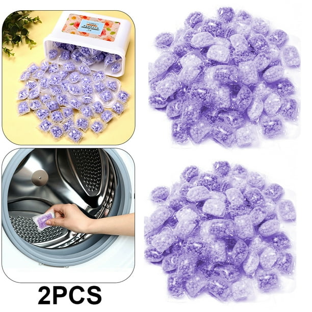 200 Uds. Perlas Duraderas Potenciadoras Aroma para Lavandería Herramientas Limpieza Del () Púrpura