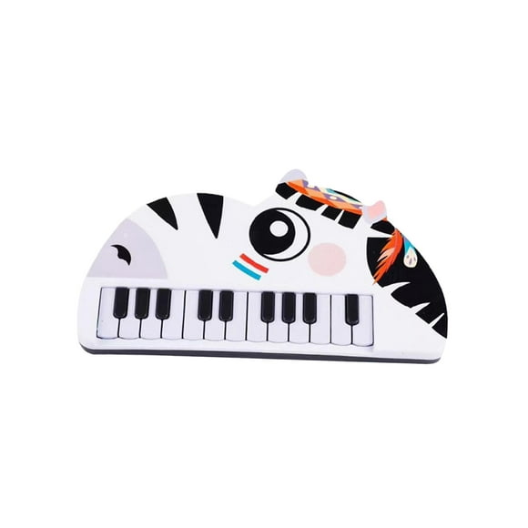 Animals Piano Keyboard Toy Electronic Piano Keyboard Portable Piano with 22 Keys Zebra