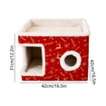 Cfc Ip Hvmvliv Christmas Cat Bed Winter Warm Enclosed Washable Double-Layer ...
