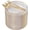 Clear gold, variant on 200 Pcs Brown 6-Inch Amber Plastic Dessert Plates with Gold Rim, Includes 100 Hammered Appetizer Plates and 100 Disposable Gold Forks for Wedding Party Celebration