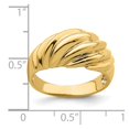 thumbnail image 2 of Solid 14k Yellow Gold Shrimp Fashion Ring Band Size 9, 2 of 3