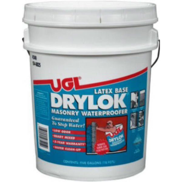 Drylok 27615 Masonry Latex Base Waterproofing Paint, Gray, 5 Gallon