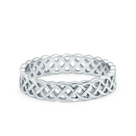 Infinity Band Ring 925 Sterling Silver Size 4