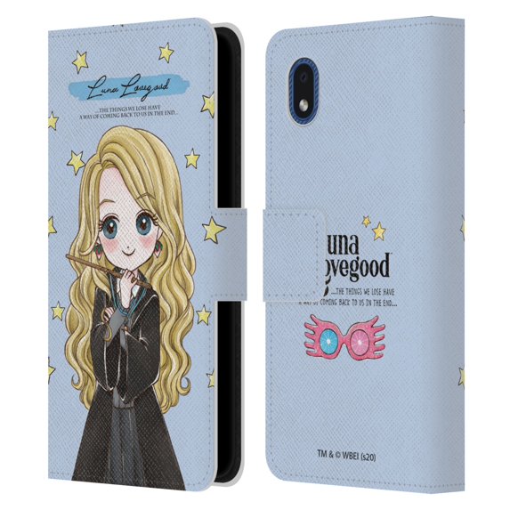 Head Case Designs Officially Licensed Harry Potter Deathly Hallows XXXVII Luna Lovegood Leather Book Wallet Case Cover Compatible with Samsung Galaxy A01 Core (2020)
