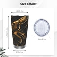 thumbnail image 4 of Susaid Golden Dragon Tattoo Art Print 20oz Car Cup,Insulated Coffee Cup Fully Spill Proof Travel Coffee Mug, Stainless Steel Tumbler for Work Home Outdoor Car-Without Straw, 4 of 8