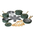 Beautiful 20pc Ceramic NonStick Cookware Set, Thyme Green by Drew