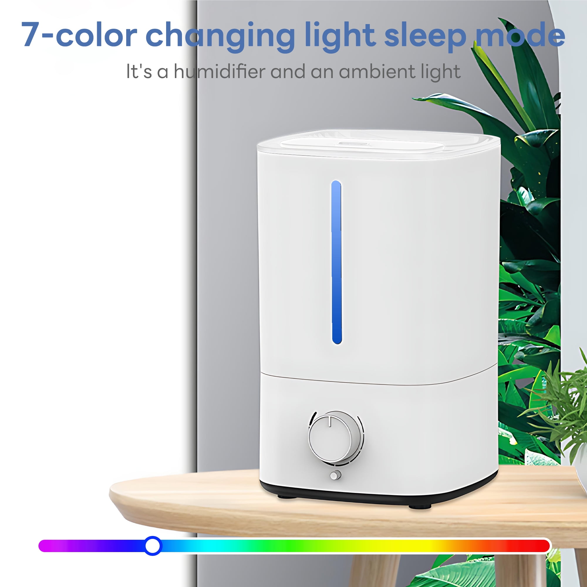 INSMART Cool & Warm Mist Humidifier for Bedroom,Top Fill 5L Smart Supersized Humidifier with Remote,Support App Connectivity,1-12h Timed,3-Speed Adjustment for Home Office Nursery