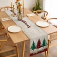 thumbnail image 3 of Red Plaid Christmas Table Runner 36 Inches Long Farmhouse Dress Scarves, Xmas Tree Vintage Winter Dining Tablerunner for Coffee Table/Kitchen Island/Party Décor, Small 13" x 36", 3 of 8