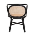 thumbnail image 4 of Baxton Studio Palesa Two-Tone Black and Brown Rattan Dining Chair, 4 of 10
