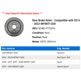 thumbnail image 2 of Rear Brake Rotor - Compatible with 2014 - 2023 INFINITI Q50 2015 2016 2017 2018 2019 2020 2021 2022, 2 of 2
