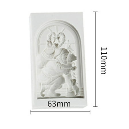 

kitchen aid Clearance Baking Supplies Flexible Silicone Cake Molds Santa Claus Decoration Cookie Mould Candy Chocolate