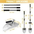 thumbnail image 4 of Hermsche Long Handle Sand Scoop for Metal Detecting, Metal Detector Scoop, Heavy Duty Stainless Steel Sand Sifter Shovel for Beach, Handheld with Long Steel Pole for Underwater Treasure Hunting, 4 of 9