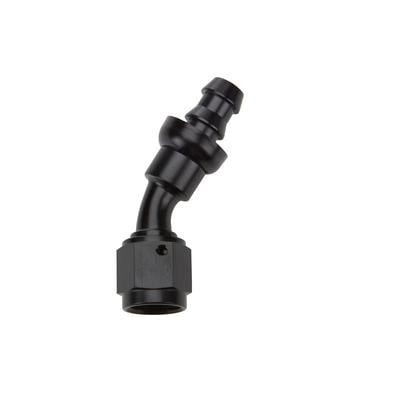 Allstar Performance ALL49422, Pushlock Hose End Black 30 Deg Elbow -6 0