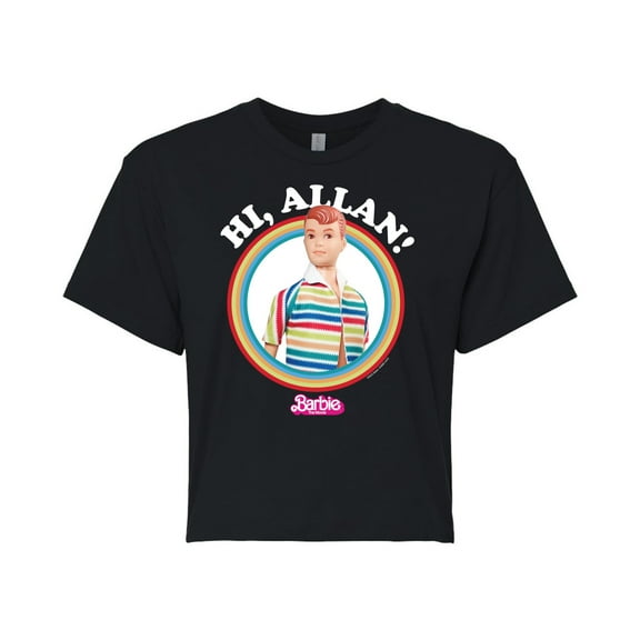 Barbie the Movie - Hi Allan - Juniors Cropped Cotton Blend T-Shirt