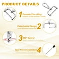 thumbnail image 3 of Uxcell Swivel Clasps Hook, ID Detachable Snap Hook with Screwdriver Silver White 1-1/2 Inch, 3 of 7