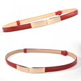 thumbnail image 3 of Magazine Women Ladies Fashion Casual All-match Square Buckle Belt Multi Color Slim Faux Leather Waistband Belt, 3 of 8
