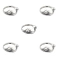 thumbnail image 1 of Qarigey Anillos de rana Diseño de apertura retro Joyería de metal ajustable Ojo Anillo de punk rock Personalidad Accesorios de diario Plata Type2 NO2 Qarigey CBP375139, 1 of 5