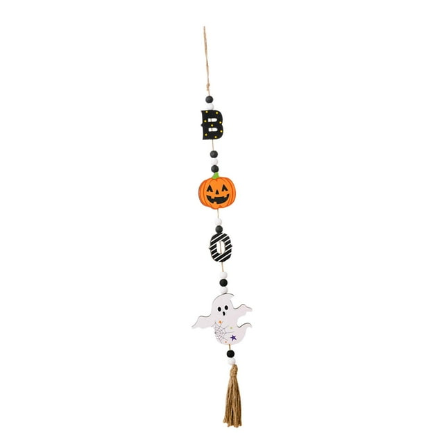 Adorno colgante de Halloween Letrero colgante de madera DIY Fiesta temática de Halloween Colgante colgante de fiesta de Halloween multiusos lindo para Estilo A Macarena Colgante de Halloween