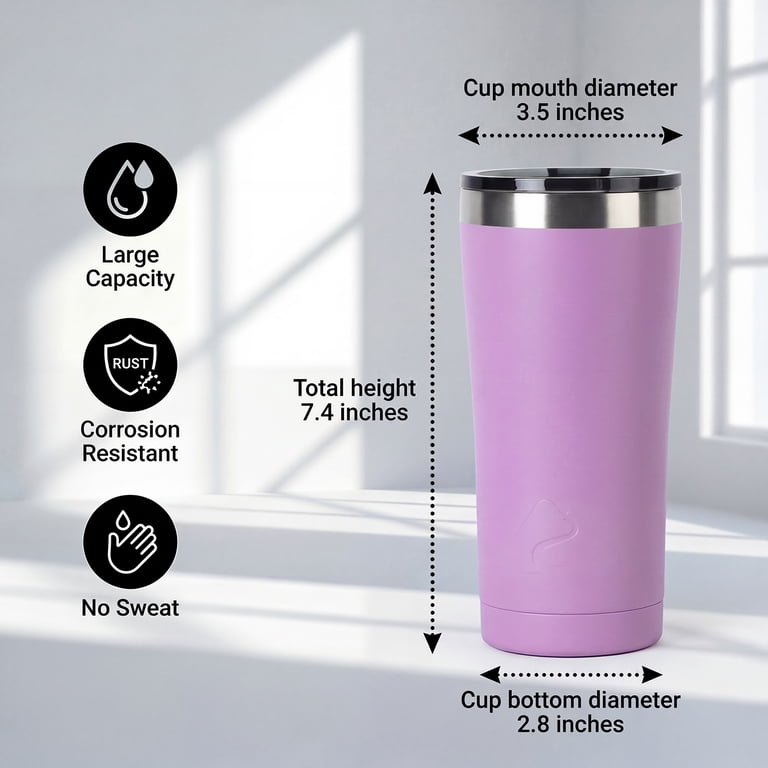 【超美品】リバップSTL26.5cm ホワイトパープル Ozark Trail 22 oz Insulated Stainless Steel Tumbler, New Lilac