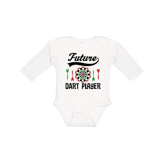 Inktastic Future Dart Player Game Boys or Girls Long Sleeve Baby Bodysuit
