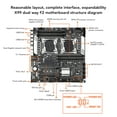 thumbnail image 3 of Motherboard, X99 DUAL F2 Gaming Motherboard 32GB/s Data Transfer Digital Diagnostic Function High Stability With 2 Gigabit NIC For PC, 3 of 8