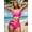 Hot Pink, variant on UTSJKR Two Piece Bikini Sets for Women High Waisted Swimwear Push Up Swimsuit Halter Wrap Criss Cross Back Tie Bathing Suit Black L