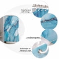 thumbnail image 5 of Abstract Marble Texture Shower Curtain Set ，Waterproof Fabric Shower Curtains Modern Blue Gary Stripe Shower Curtains for Bathroom,Bathroom Decor 36"x72", 5 of 6