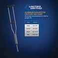 thumbnail image 3 of Muletas altas con botón pulsador de aluminio United Ortho 1011T, 3 of 4