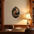 thumbnail image 4 of Dark Academia Canvas Wall Art Beautiful Fox Among Dark Floral Landscape Detailed Fur Greenery Oval Framed Canvas Prints Vintage Wall Hanging Decor for Home Decorations 8.6"x11.4", 4 of 7