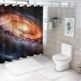 thumbnail image 7 of Shiartex Spiral Galaxy Black Hole Space Art Print Shower Curtain for Bathroom Decoration with Hooks, Washable Polyester Fiber Background Curtain for Showers and Bathtubs 60x72, 7 of 7